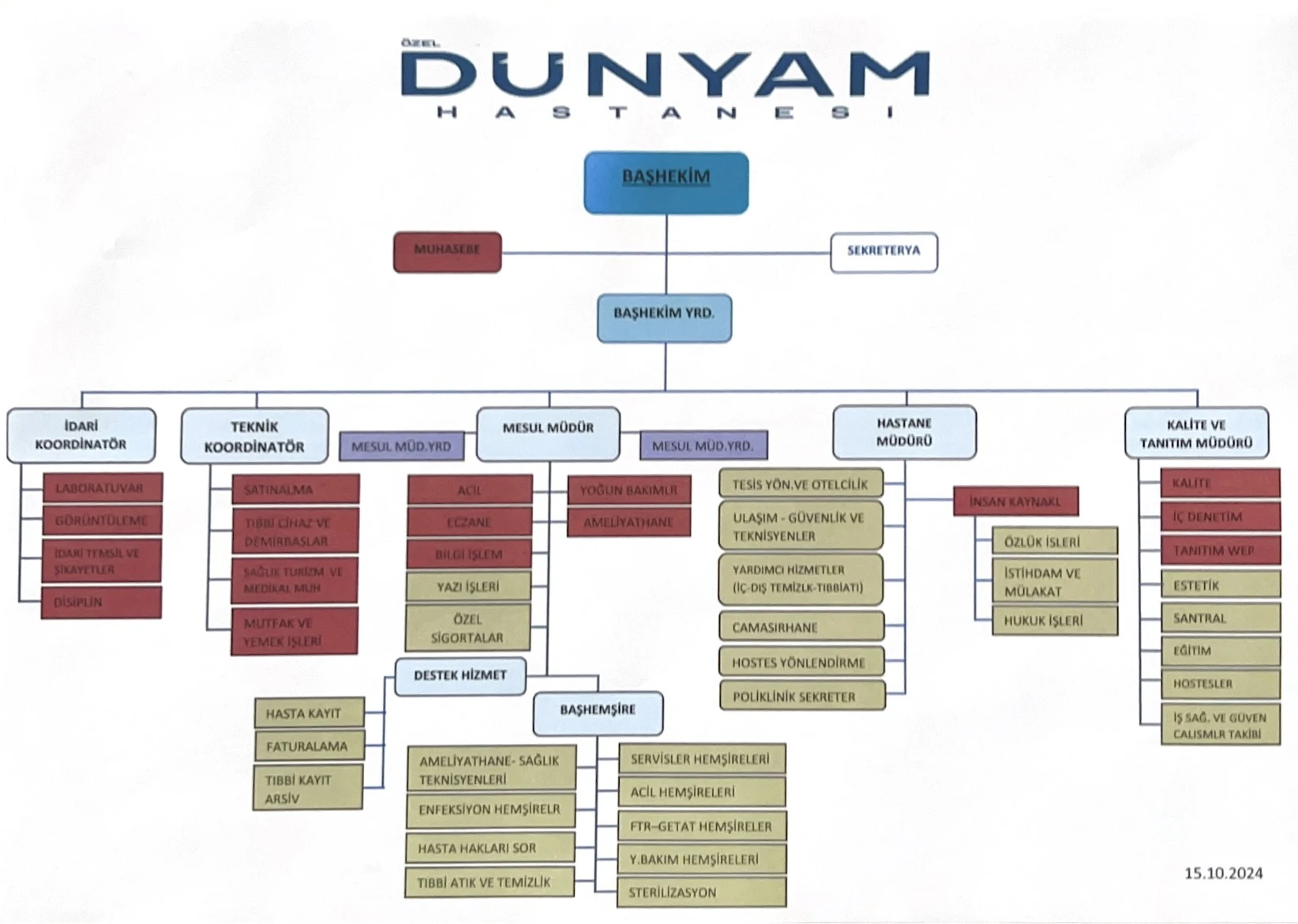 Organizasyon Şeması Fotoğrafı - Özel Dünyam Hastanesi